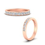 Load image into Gallery viewer, 0.75-carat-round-diamond-channel-set-anniversary-ring-in-rose-gold-FDWB5242ROANGLE3-0.75CT-NL-RG
