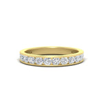 Load image into Gallery viewer, 0.75-carat-round-diamond-channel-set-anniversary-ring-in-yellow-gold-FDWB5242RO-0.75CT-NL-YG

