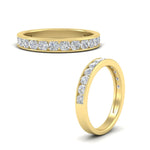 Load image into Gallery viewer, 0.75-carat-round-diamond-channel-set-anniversary-ring-in-yellow-gold-FDWB5242ROANGLE3-0.75CT-NL-YG
