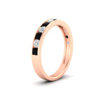 Load image into Gallery viewer, 0.75-carat-round-diamond-channel-set-anniversary-ring-with-black-diamond-in-rose-gold-FDWB5242ROGBLACKANGLE2-0.75CT-NL-RG
