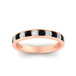 Load image into Gallery viewer, 0.75-carat-round-diamond-channel-set-anniversary-ring-with-black-diamond-in-rose-gold-FDWB5242ROGBLACKANGLE5-0.75CT-NL-RG
