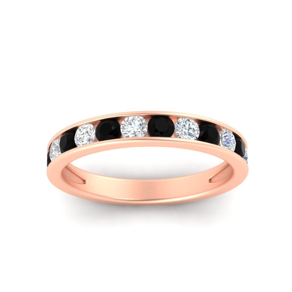 0.75-carat-round-diamond-channel-set-anniversary-ring-with-black-diamond-in-rose-gold-FDWB5242ROGBLACKANGLE5-0.75CT-NL-RG