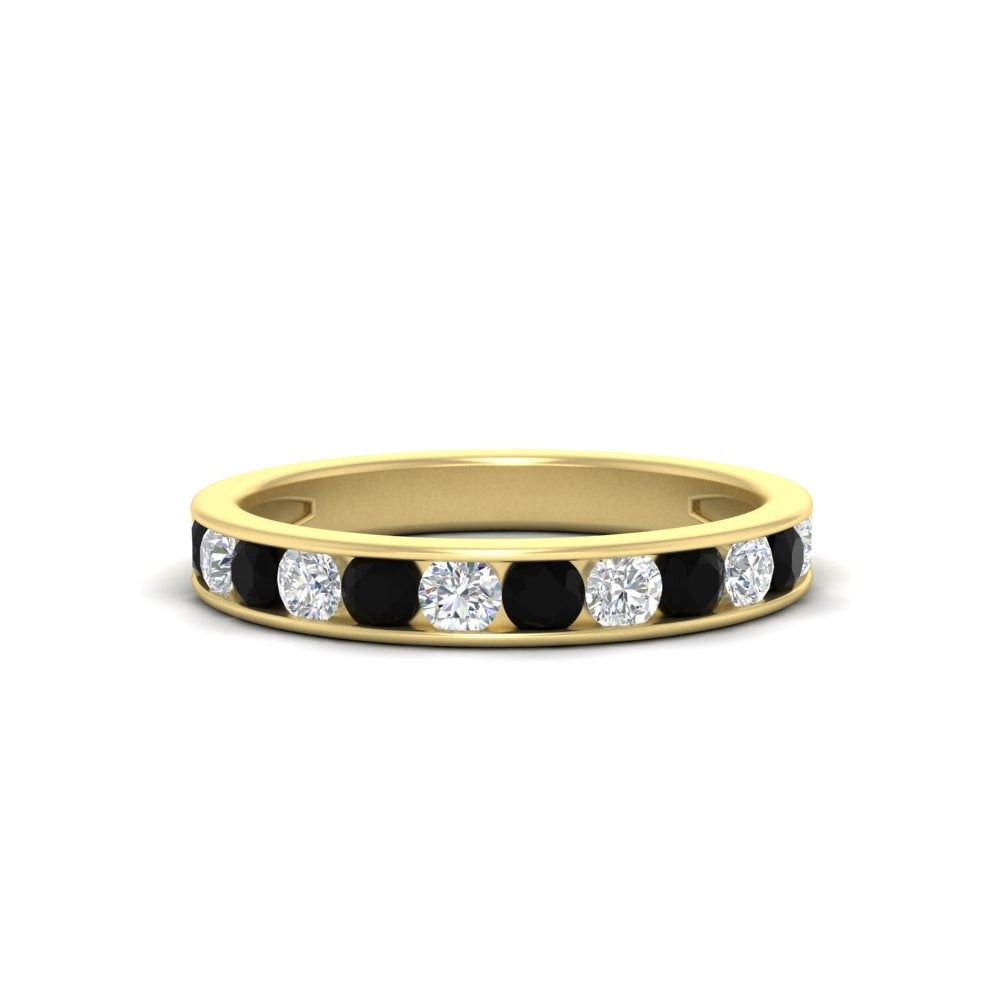 0.75-carat-round-diamond-channel-set-anniversary-ring-with-black-diamond-in-yellow-gold-FDWB5242ROGBALCK-0.75CT-NL-YG