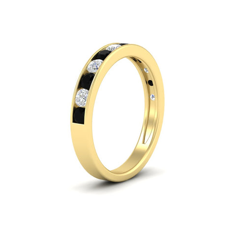0.75-carat-round-diamond-channel-set-anniversary-ring-with-black-diamond-in-yellow-gold-FDWB5242ROGBLACKANGLE2-0.75CT-NL-YG