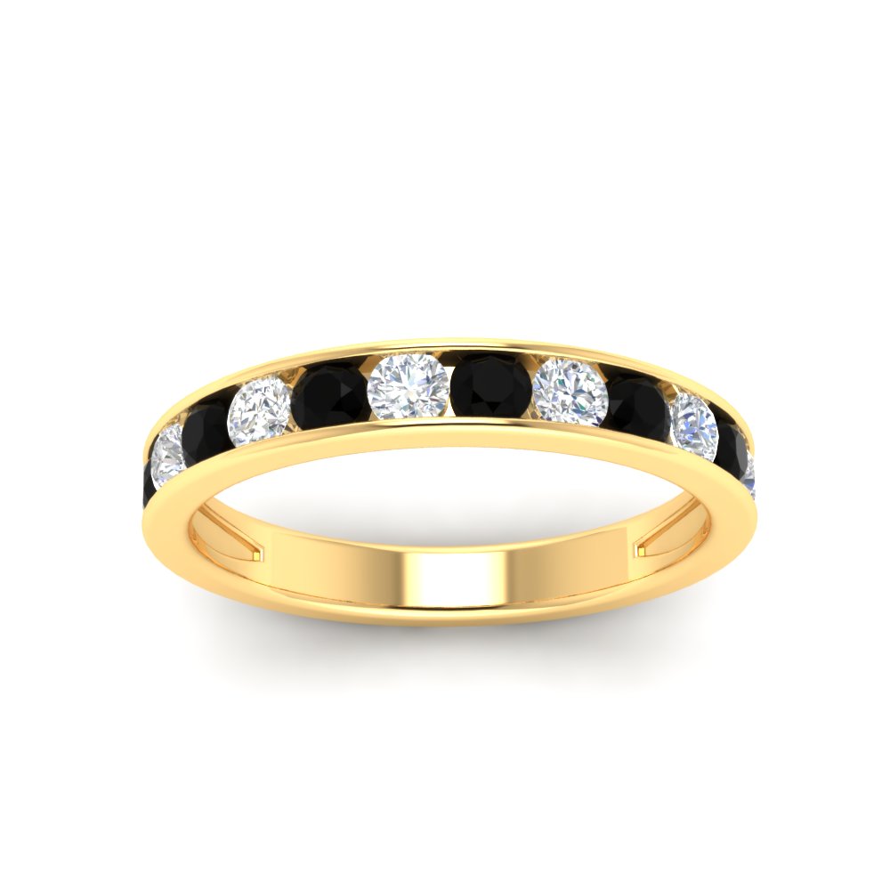 0.75-carat-round-diamond-channel-set-anniversary-ring-with-black-diamond-in-yellow-gold-FDWB5242ROGBLACKANGLE5-0.75CT-NL-YG