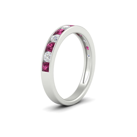 0.75-carat-round-diamond-channel-set-anniversary-ring-with-pink-sapphire-in-white-gold-FDWB5242ROGSADRPIANGLE2-0.75CT-NL-WG