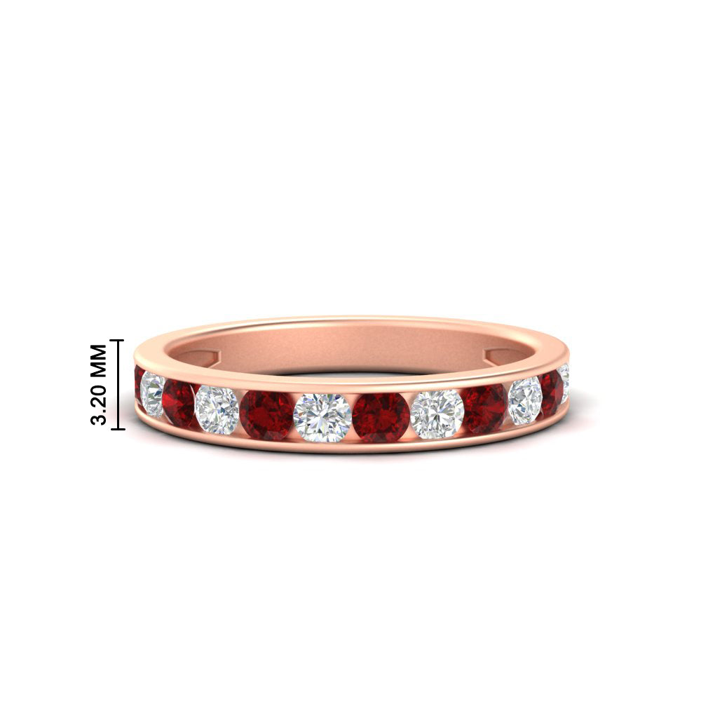 0.75-carat-round-diamond-channel-set-anniversary-ring-with-ruby-in-rose-gold-FDWB5242ROGRUDR-0.75CT-NL-RG-HW