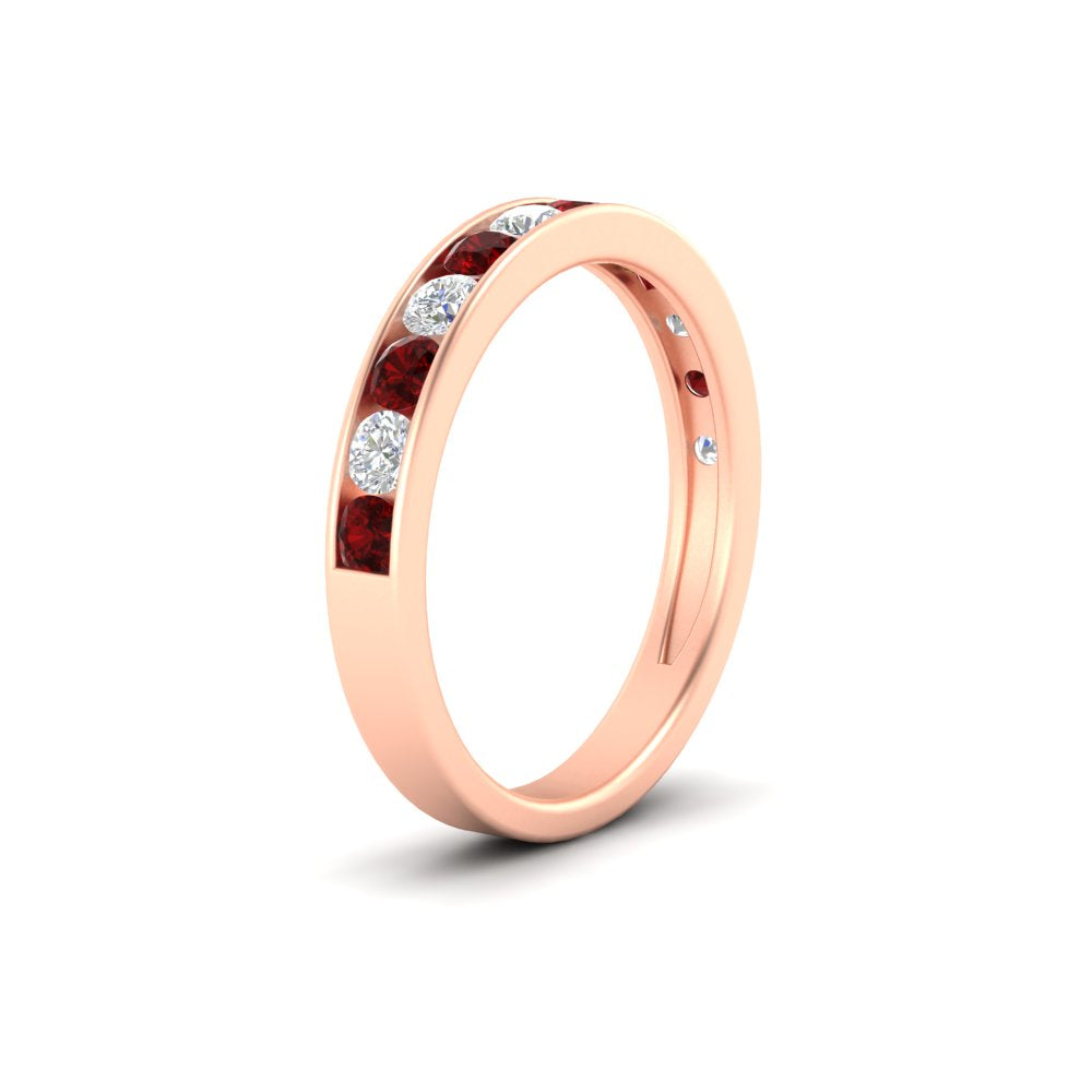 0.75-carat-round-diamond-channel-set-anniversary-ring-with-ruby-in-rose-gold-FDWB5242ROGRUDRANGLE2-0.75CT-NL-RG