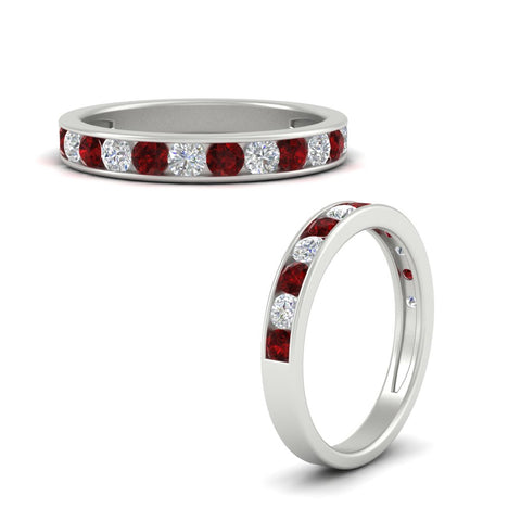 0.75-carat-round-diamond-channel-set-anniversary-ring-with-ruby-in-white-gold-FDWB5242ROGRUDRANGLE3-0.75CT-NL-WG