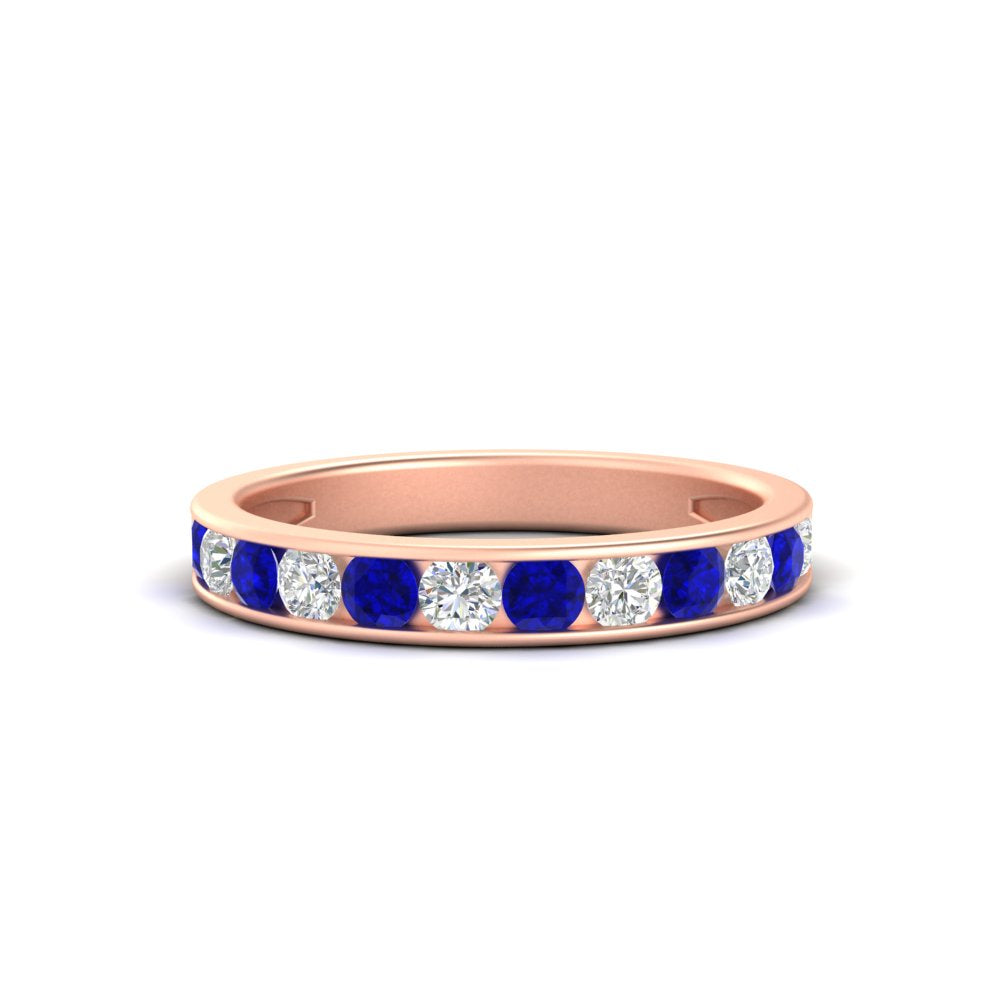 0.75-carat-round-diamond-channel-set-anniversary-ring-with-sapphire-in-rose-gold-FDWB5242ROGSABL-0.75CT-NL-RG