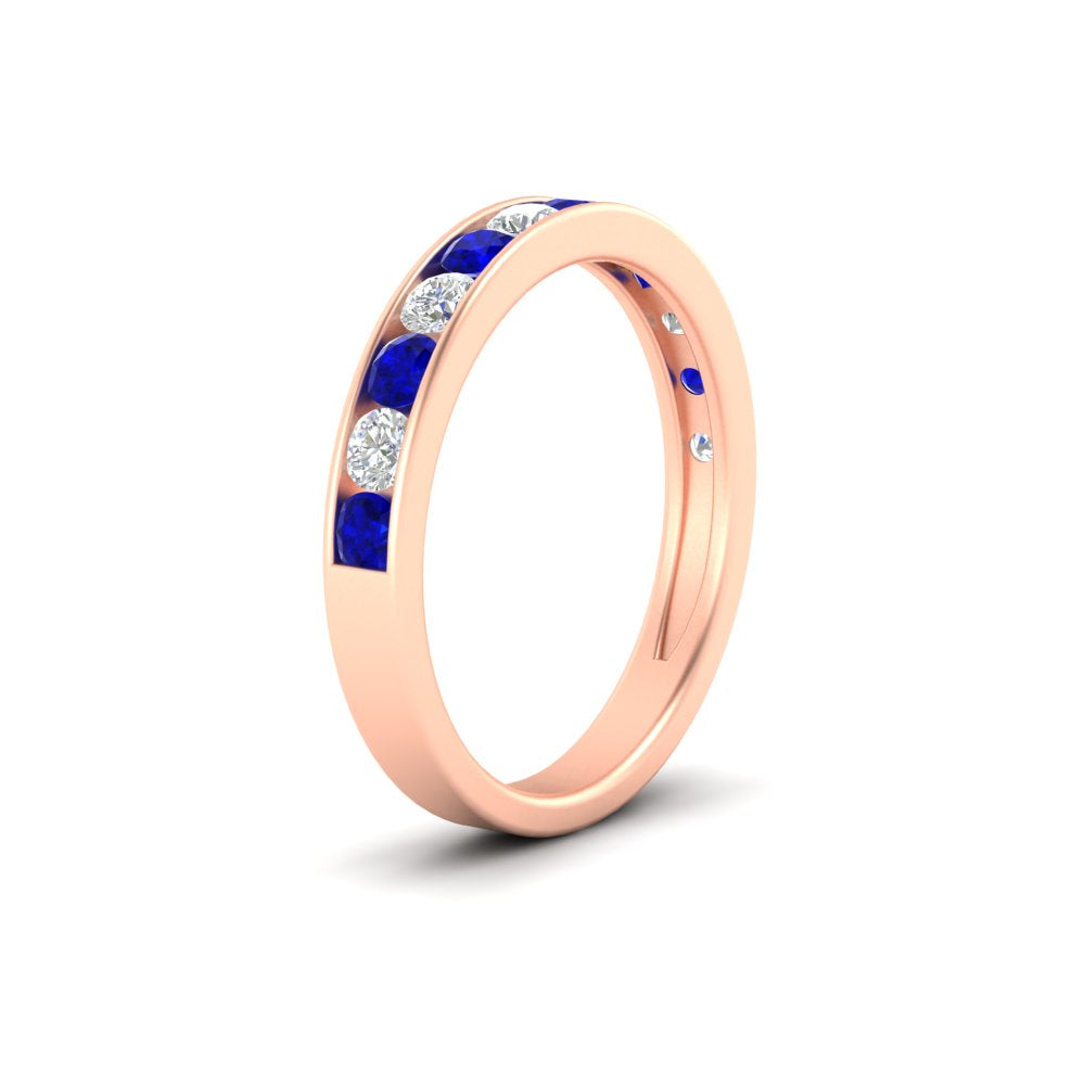 0.75-carat-round-diamond-channel-set-anniversary-ring-with-sapphire-in-rose-gold-FDWB5242ROGSABLANGLE2-0.75CT-NL-RG
