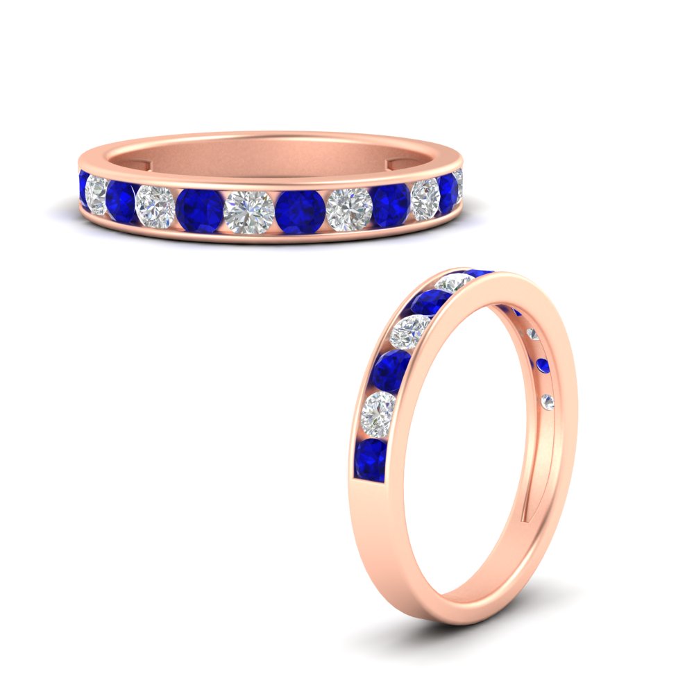 0.75-carat-round-diamond-channel-set-anniversary-ring-with-sapphire-in-rose-gold-FDWB5242ROGSABLANGLE3-0.75CT-NL-RG