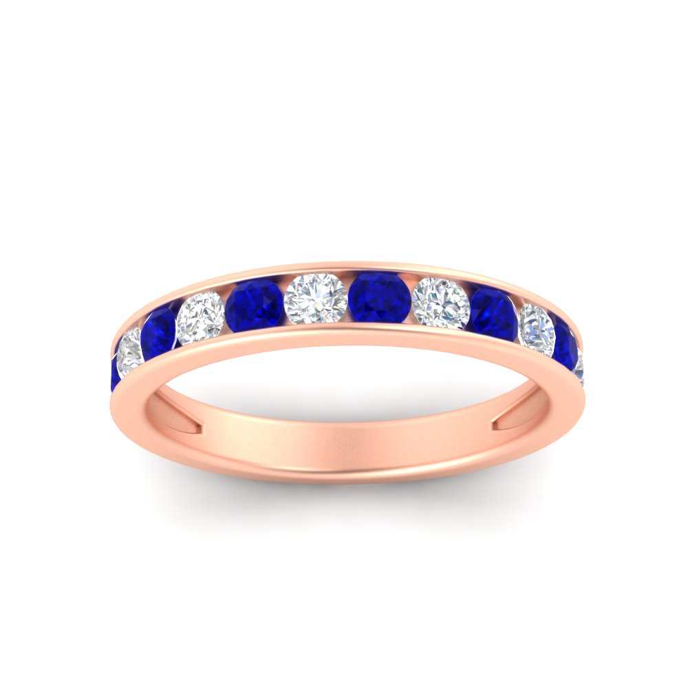 0.75-carat-round-diamond-channel-set-anniversary-ring-with-sapphire-in-rose-gold-FDWB5242ROGSABLANGLE5-0.75CT-NL-RG