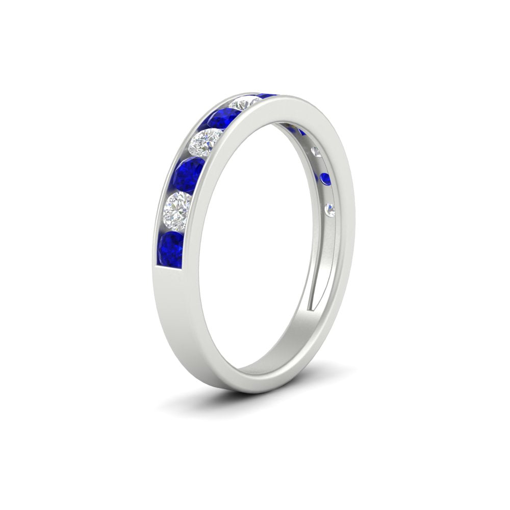 0.75-carat-round-diamond-channel-set-anniversary-ring-with-sapphire-in-white-gold-FDWB5242ROGSABLANGLE2-0.75CT-NL-WG