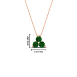 Load image into Gallery viewer, 0.75-carat-round-emerald-necklace-for-women-in-FDPD1129GEMGR-0.75CT-NL-RG
