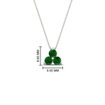 Load image into Gallery viewer, 0.75-carat-round-emerald-necklace-for-women-in-FDPD1129GEMGR-0.75CT-NL-WG
