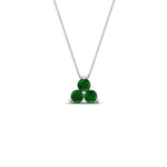 Load image into Gallery viewer, 0.75-carat-round-emerald-necklace-for-women-in-FDPD1129GEMGR-0.75CT-NL-WG
