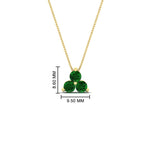 Load image into Gallery viewer, 0.75-carat-round-emerald-necklace-for-women-in-FDPD1129GEMGR-0.75CT-NL-YG
