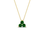 Load image into Gallery viewer, 0.75-carat-round-emerald-necklace-for-women-in-FDPD1129GEMGR-0.75CT-NL-YG
