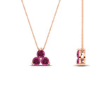 Load image into Gallery viewer, 0.75-carat-round-pink-sapphire-necklace-for-women-in-FDPD1129GSADRPI-0.75CT-NL-RG
