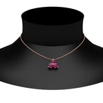 Load image into Gallery viewer, 0.75-carat-round-pink-sapphire-necklace-for-women-in-FDPD1129GSADRPI-0.75CT-NL-RG
