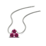 Load image into Gallery viewer, 0.75-carat-round-pink-sapphire-necklace-for-women-in-FDPD1129GSADRPI-0.75CT-NL-WG
