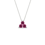 Load image into Gallery viewer, 0.75-carat-round-pink-sapphire-necklace-for-women-in-FDPD1129GSADRPI-0.75CT-NL-WG
