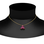 Load image into Gallery viewer, 0.75-carat-round-pink-sapphire-necklace-for-women-in-FDPD1129GSADRPI-0.75CT-NL-YG
