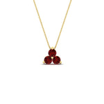 Load image into Gallery viewer, 0.75-carat-round-ruby-necklace-for-women-in-FDPD1129GRUDR-0.75CT-NL-YG
