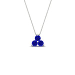 Load image into Gallery viewer, 0.75-carat-round-sapphire-necklace-for-women-in-FDPD1129GSABL-0.75CT-NL-WG
