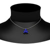 Load image into Gallery viewer, 0.75-carat-round-sapphire-necklace-for-women-in-FDPD1129GSABL-0.75CT-NL-WG