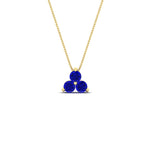 Load image into Gallery viewer, 0.75-carat-round-sapphire-necklace-for-women-in-FDPD1129GSABL-0.75CT-NL-YG
