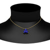 Load image into Gallery viewer, 0.75-carat-round-sapphire-necklace-for-women-in-FDPD1129GSABL-0.75CT-NL-YG