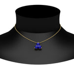 Load image into Gallery viewer, 0.75-carat-round-sapphire-necklace-for-women-in-FDPD1129GSABL-0.75CT-NL-YG
