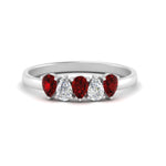 Load image into Gallery viewer, 0.75-carat-ruby-5-stone-wedding-band-teardrop-white-gold-FD8294B-0.15CTGRUDRANGLE3-NL-WG
