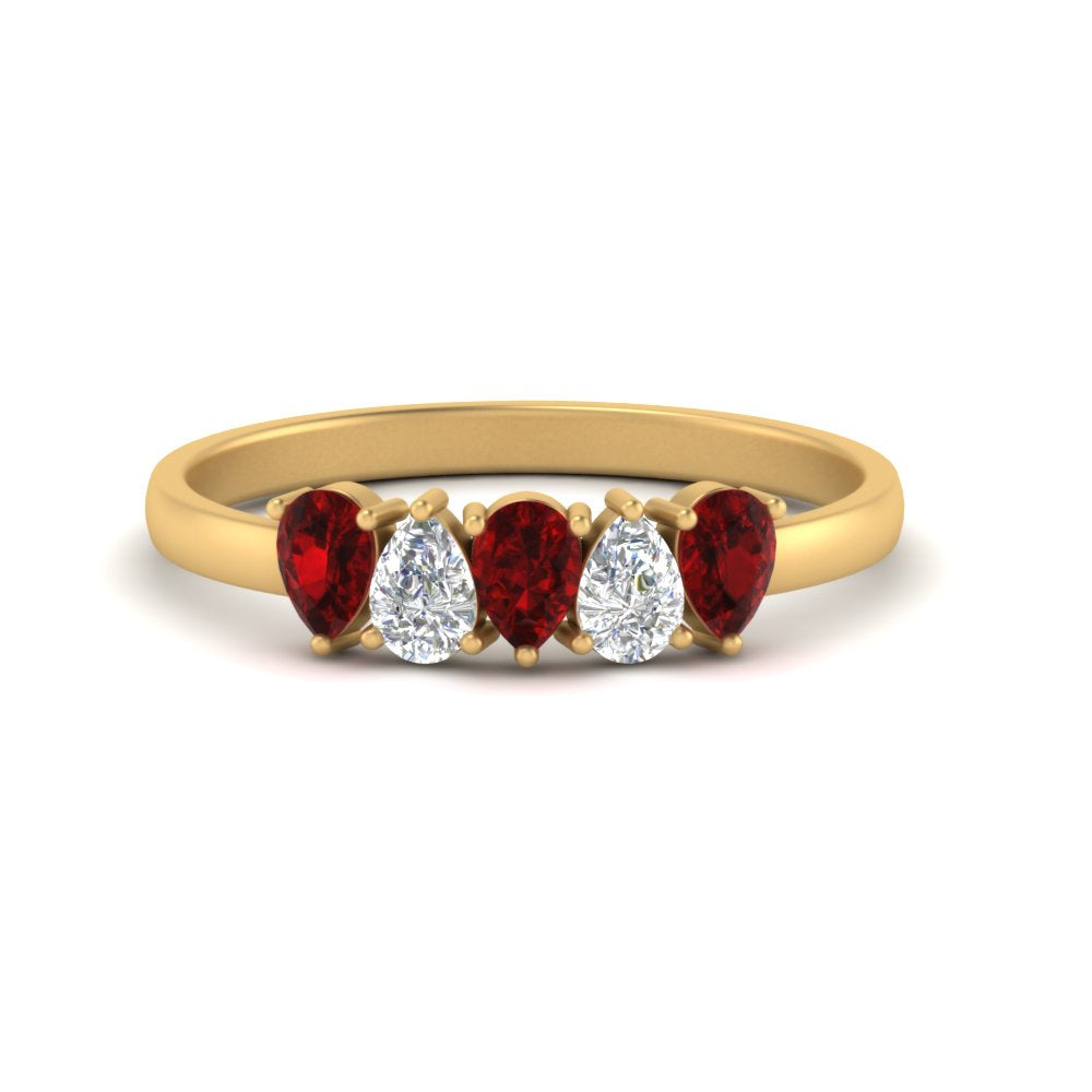 0.75-carat-ruby-5-stone-wedding-band-teardrop-yellow-gold-FD8294B-0.15CTGRUDRANGLE3-NL-YG