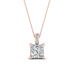 Load image into Gallery viewer, 0.75-carat-square-cut-diamond-filigree-pendant-in-FDPD10681PR-0.75CTANGLE2-NL-RG