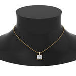 Load image into Gallery viewer, 0.75-carat-square-cut-diamond-filigree-pendant-in-FDPD10681PR-0.75CTANGLE2-NL-YG