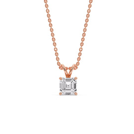 Asscher Cut Solitaire Pendant