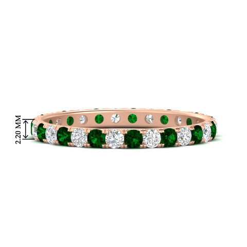 0.75-ct-diamond-round-eternity-emerald-wedding-band-in-rose-gold-FDEWB8371GEMGR-0.75CT-NL-RG-HW