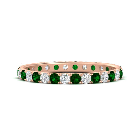 0.75-ct-diamond-round-eternity-emerald-wedding-band-in-rose-gold-FDEWB8371GEMGR-0.75CT-NL-RG