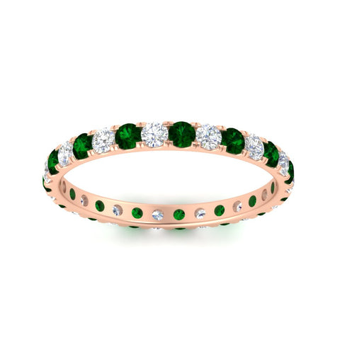 0.75-ct-diamond-round-eternity-emerald-wedding-band-in-rose-gold-FDEWB8371GEMGRANGLE5-0.75CT-NL-RG