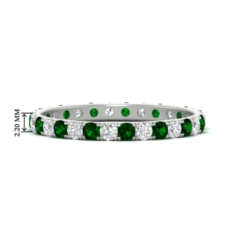 0.75-ct-diamond-round-eternity-emerald-wedding-band-in-white-gold-FDEWB8371GEMGR-0.75CT-NL-WG-HW