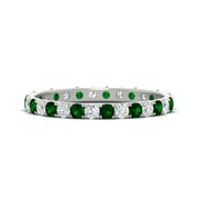 0.75-ct-diamond-round-eternity-emerald-wedding-band-in-white-gold-FDEWB8371GEMGR-0.75CT-NL-WG