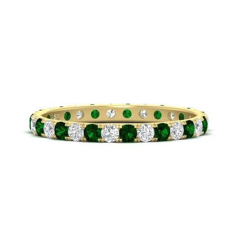 0.75-ct-diamond-round-eternity-emerald-wedding-band-in-yellow-gold-FDEWB8371GEMGR-0.75CT-NL-YG