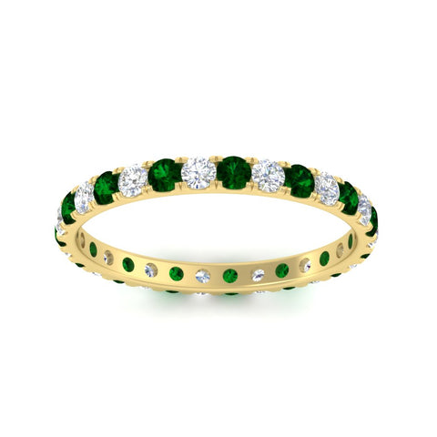 0.75-ct-diamond-round-eternity-emerald-wedding-band-in-yellow-gold-FDEWB8371GEMGRANGLE5-0.75CT-NL-YG