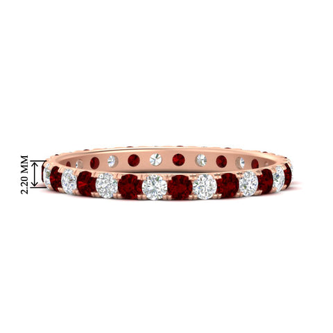 0.75-ct-diamond-round-eternity-ruby-wedding-band-in-rose-gold-FDEWB8371GRUDR-0.75CT-NL-RG-HW