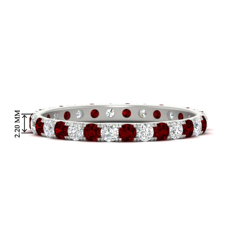 0.75-ct-diamond-round-eternity-ruby-wedding-band-in-white-gold-FDEWB8371GRUDR-0.75CT-NL-WG-HW