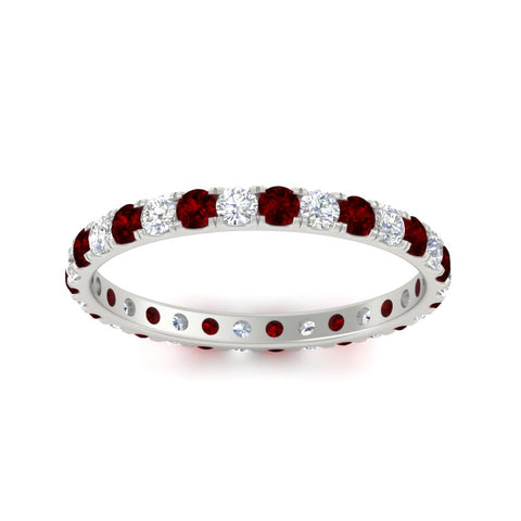 0.75-ct-diamond-round-eternity-ruby-wedding-band-in-white-gold-FDEWB8371GRUDRANGLE5-0.75CT-NL-WG