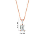 Load image into Gallery viewer, 0.75-ct-emerald-cut-diamond-necklace-with-pave-bail-in-rose-gold-fdpd11636emangle1-6.5X4.5mm-nl-rg-hw.jpg?v=1769514555
